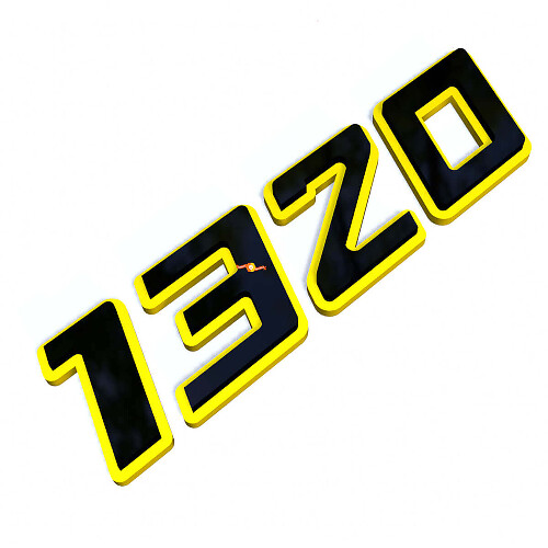 1320 Black and Yellow 3D Fender Badge