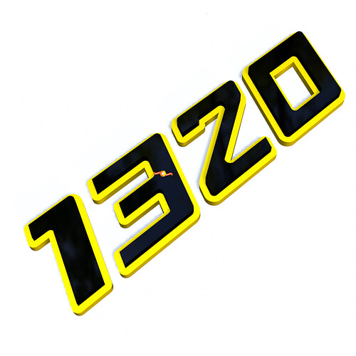 1320 HEMI Fender Emblem 3D Badge 1