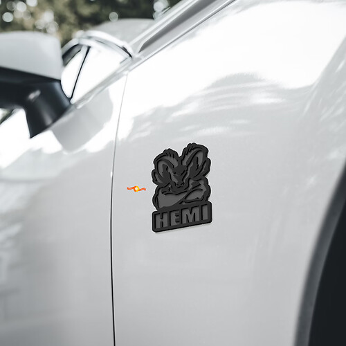 Hemi Ram Muscle Fender Emblem 3D Badge 1