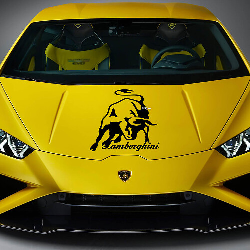 Hood Bull Logo Graphics Racing Vinyl Decal Sticker Graphics for Lamborghini Huracan Evo