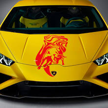 Hood Bull Graphics Racing Vinyl Decal Sticker Graphics for Lamborghini Huracan Evo  3