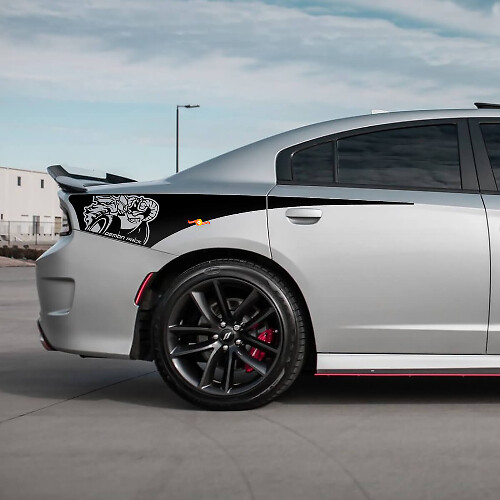 Demon Rear Quarter Side Stripe Vinyl Decal Sticker for Dodge Charger