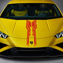 Hood Design Stripe Racing Vinyl Decal Sticker Graphics for Lamborghini Huracan Evo 3