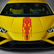 Hood Racing Stripe Vinyl Decal Sticker Graphics for Lamborghini Huracan Evo 3