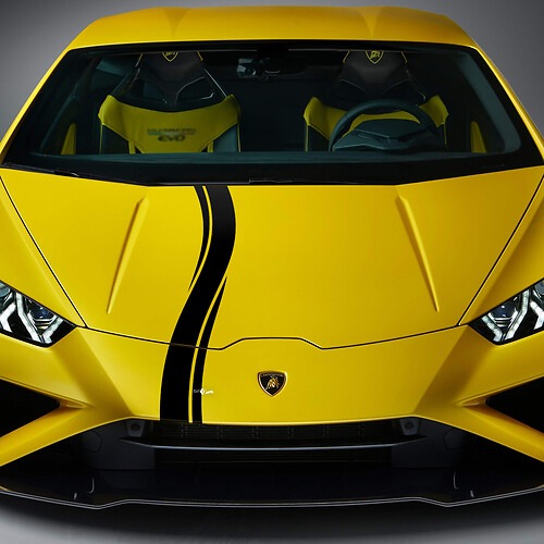 Hood Wave Stripe Racing Vinyl Decal Sticker Graphics for Lamborghini Huracan Evo 1