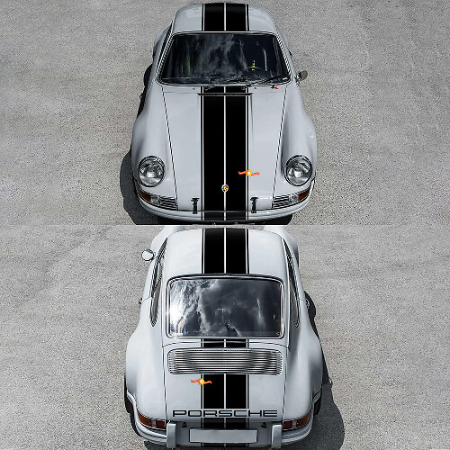 Center Racing Stripe Vinyl Decal Kit for Porsche 911 ST 1970