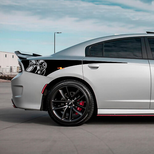 Iron Rear Quarter Side Stripe Vinyl Decal Sticker for Dodge Charger