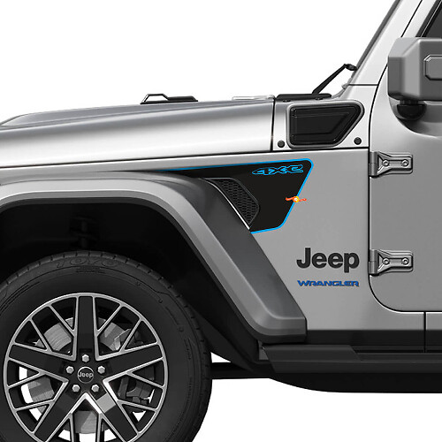 4xe Fender Vent Vinyl Decal for Jeep Wrangler JL JLU Gladiator
