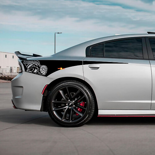 Spider Bee Rear Quarter Side Stripe Vinyl Decal Sticker for Dodge Charger