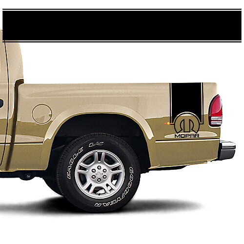 Mopar Style Rear Side Stripes Vinyl Decal Kit for Dodge Dakota