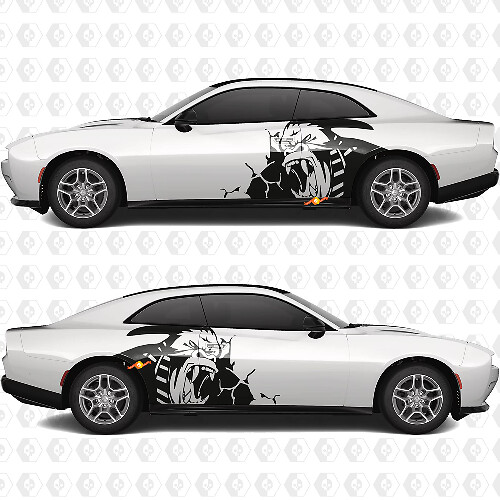 Side Angry Gorilla Kong Side Dodge Challenger or Charger Decals Stickers