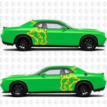 Side Angry Hell Goat Decals Stickers for Dodge Challenger or Charger 2