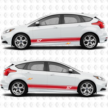 Side Doors 2 colors Stripe Rocker panel Vinyl Decal Sticker Graphic for Ford Focus ST 3