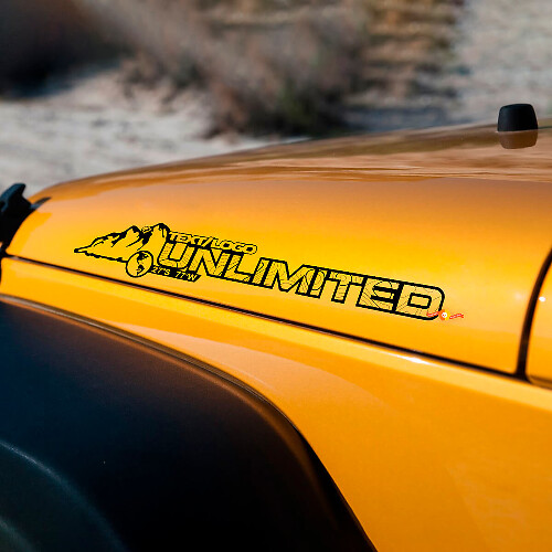 Custom Unlimited Mountain Hood Side Vinyl Decal Kit for Jeep Wrangler