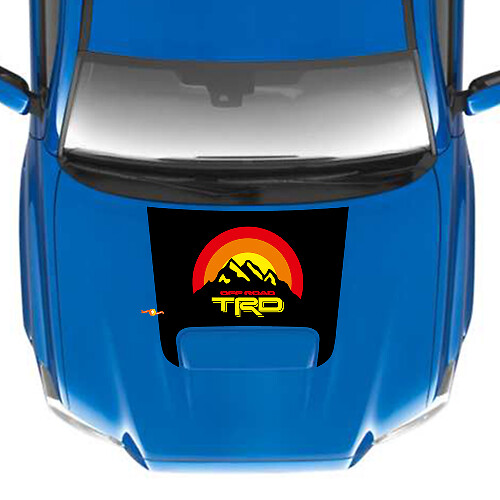 TRD Mountains Vintage Retro Heritage Stripes Wrap Hood decal Sticker for Toyota Tacoma 1