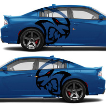 Blood Hellcat decals Side Vinyl Stickers 2 colors for Dodge Challenger or Charger  3