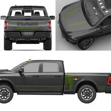 Custom Lettering Full Kit Vinyl Decals for Dodge Ram Power Wagon_5