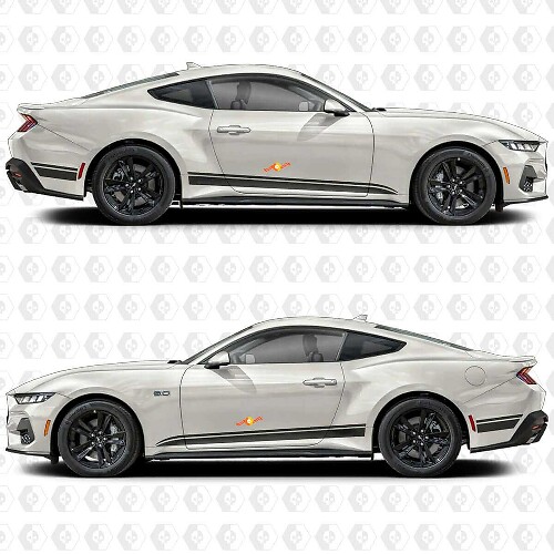 Racing Style Side Stripes Vinyl Decals for Musclecar Musclecarmodel 