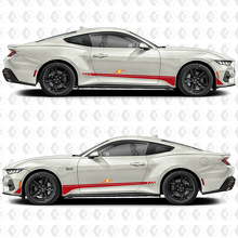 Side Rocker Panel Doors Stripe Racing Decals Stickers for Ford Mustang 2