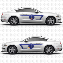 Mustang Number Side Doors Stripes Racing Decals Stickers for Ford Mustang 2