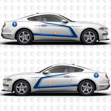 Number Side Doors Stripes Racing Decals Stickers for Ford Mustang 2