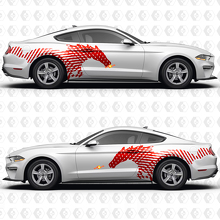 Horse Side Doors Stripes Racing Decals Stickers for Ford Mustang 2