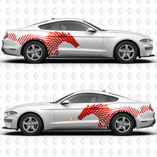 Horse Side Doors Stripes Racing Decals Stickers for Ford Mustang 2