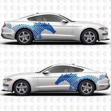Horse Side Doors Stripes Racing Decals Stickers for Ford Mustang 3