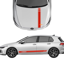 Decal Stripes Side Door and Hood racing design kit For Volkswagen Golf-R360S 2