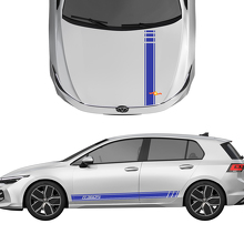 Decal Stripes Side Door and Hood racing design kit For Volkswagen Golf-R360S 3
