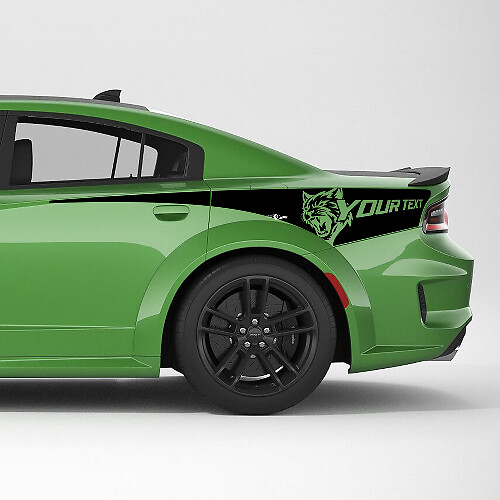 Hellcat Wildcat Custom Rear Quarter Side Stripe Vinyl Decal Kit for Dodge Charger
