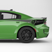 Hellcat SRT 2 colors Rear Quarter Side Stripe Vinyl Decal Sticker for Dodge Charger 2