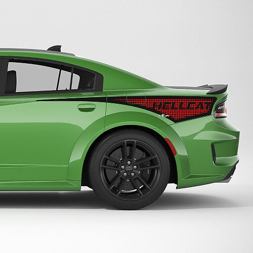 Hellcat Dots 2 colors Rear Quarter Side Stripe Vinyl Decal Sticker for Dodge Charger