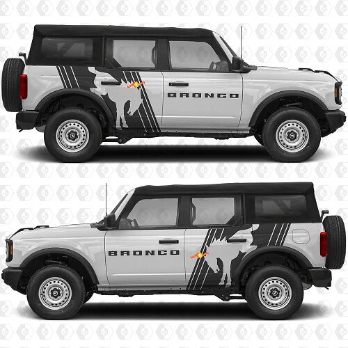 Side Doors Bronco Graphics Decals Stickers for Ford Bronco