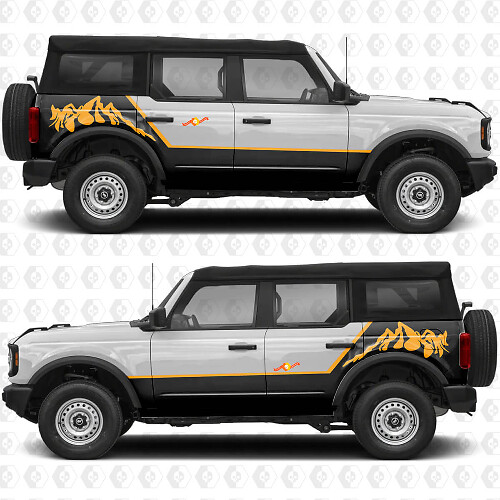 Mountain Style Stripes Side Vinyl Decal Kit for Musclecar horse