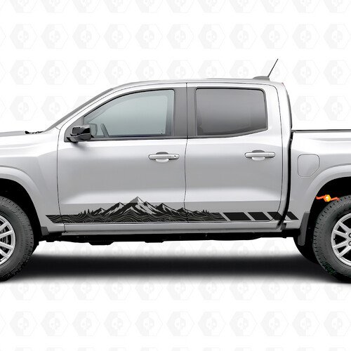 Mountain Topographic Door & Rocker Panel Vinyl Stripes for Chevrolet Colorado 3rd Gen 2023-2026