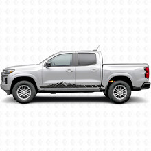 Mountain Topographic Door & Rocker Panel Vinyl Stripes for Chevrolet Colorado 3rd Gen 2023-2026_2