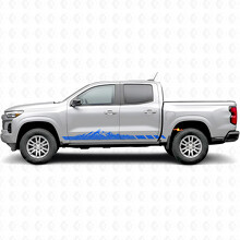 Mountain Topographic Door & Rocker Panel Vinyl Stripes for Chevrolet Colorado 3rd Gen 2023-2026_5