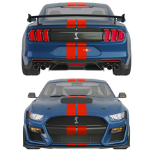 Hood Roof Offset Twin Double Stripes Racing Decals Stickers for Ford Mustang 2