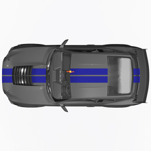 Hood Roof Offset Twin Double Stripes Racing Decals Stickers for Ford Mustang 5