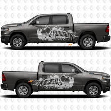 Punisher Skull Mud Splash Side Vinyl Decal Sticker for Dodge Ram 1500_3