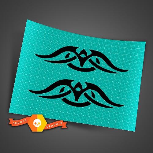 Hood Decal Sticker Tribal Tattoo Style #004