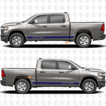 Custom Text 6.2L Performance Rocker Panel Side Doors Stripes Stickers Decals Graphics for Dodge RAM 1500 2
