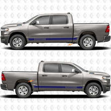 Custom Text Performance Rocker Panel Side Doors Stripes Stickers Decals Graphics for Dodge RAM 1500 2