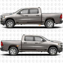 Custom Text Performance Rocker Panel Side Doors Stripes Stickers Decals Graphics 2 for Dodge RAM 1500 2