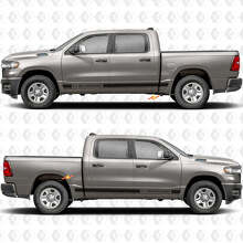 Custom Text Rocker Panel Side Doors Stripes Stickers Decals Graphics for Dodge RAM 1500 2
