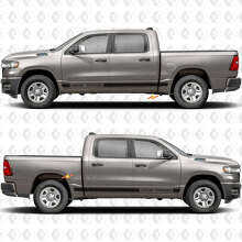 Custom Text Performance Rocker Panel Side Doors Stripes Stickers Decals Graphics 2 for Dodge RAM 1500 5