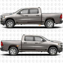 Custom Text Performance Rocker Panel Side Doors Stripes Stickers Decals Graphics 2 for Dodge RAM 1500 7