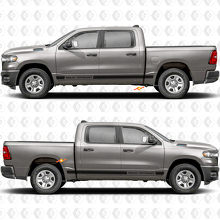 Custom Text Rocker Panel Side Doors Stripes Stickers Decals Graphics for Dodge RAM 1500 2500 3