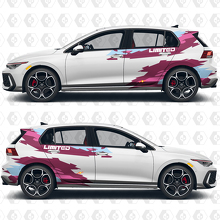 Custom Text Wrap Sport Vinyl Decal Stickers for Volkswagen Golf Gti 4